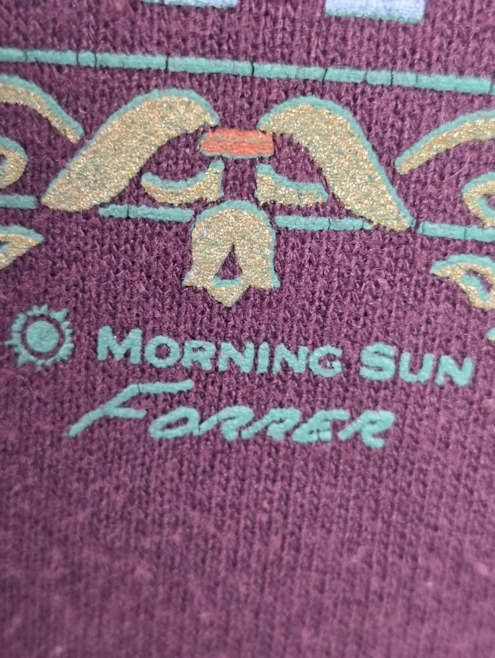 Vintage Morning Sun Floral Sweatshirt Purple Cottagecore Large